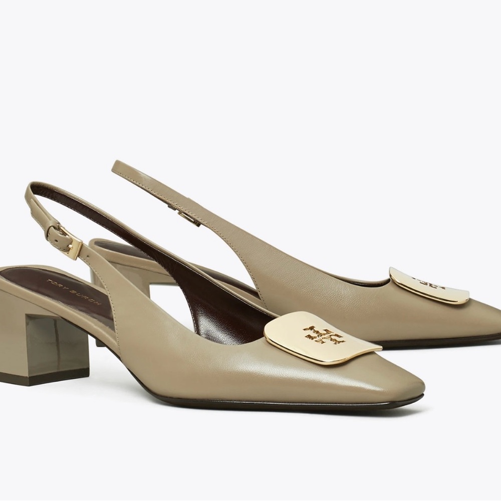 Tory Burch Tan Slingback Heels